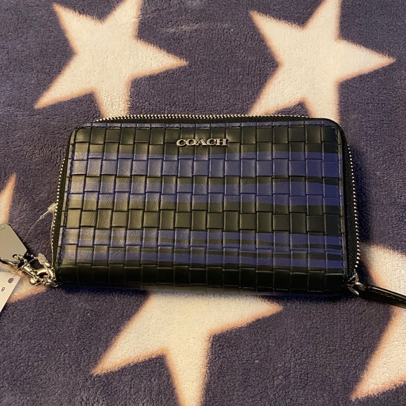 Blue and Black Coach Wallet - Picture 1 of 4